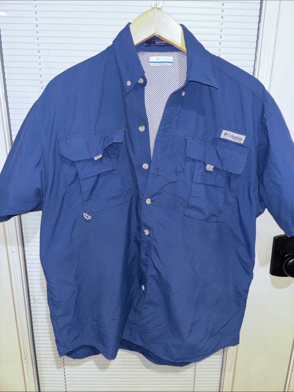 Columbia Men's Short-Sleeve Technical Fishing Shirt - Navy Blue